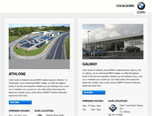 Tablet Screenshot of colmquinnbmw.ie